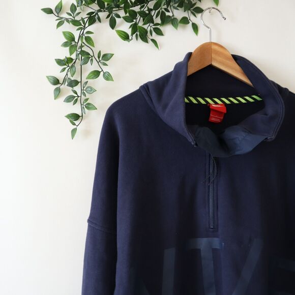 Nike Blue 1/4 Zip Tennis Pullover Sweater Size Large - Picture 2 of 4